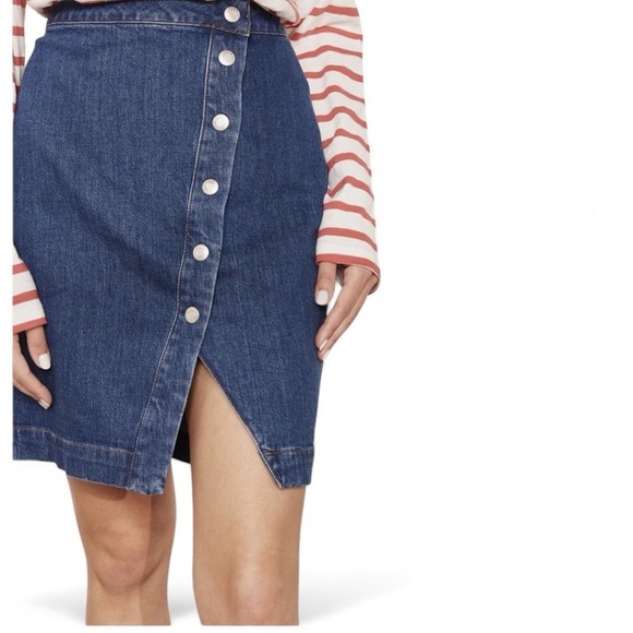 J. Crew Dresses & Skirts - J Crew Denim Front Snap Skirt|J Crew Denim Skirt| J Crew Denim